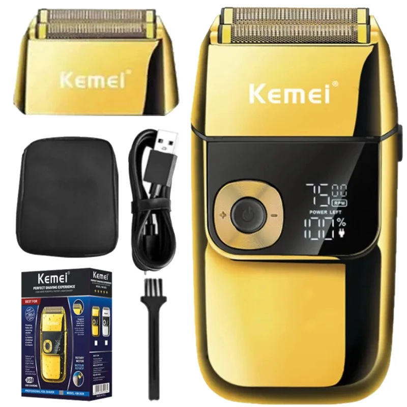 Kemei 2028 Original barber professional beard hair shaver for electric shaver rechargeable electric razor balds shaving machine