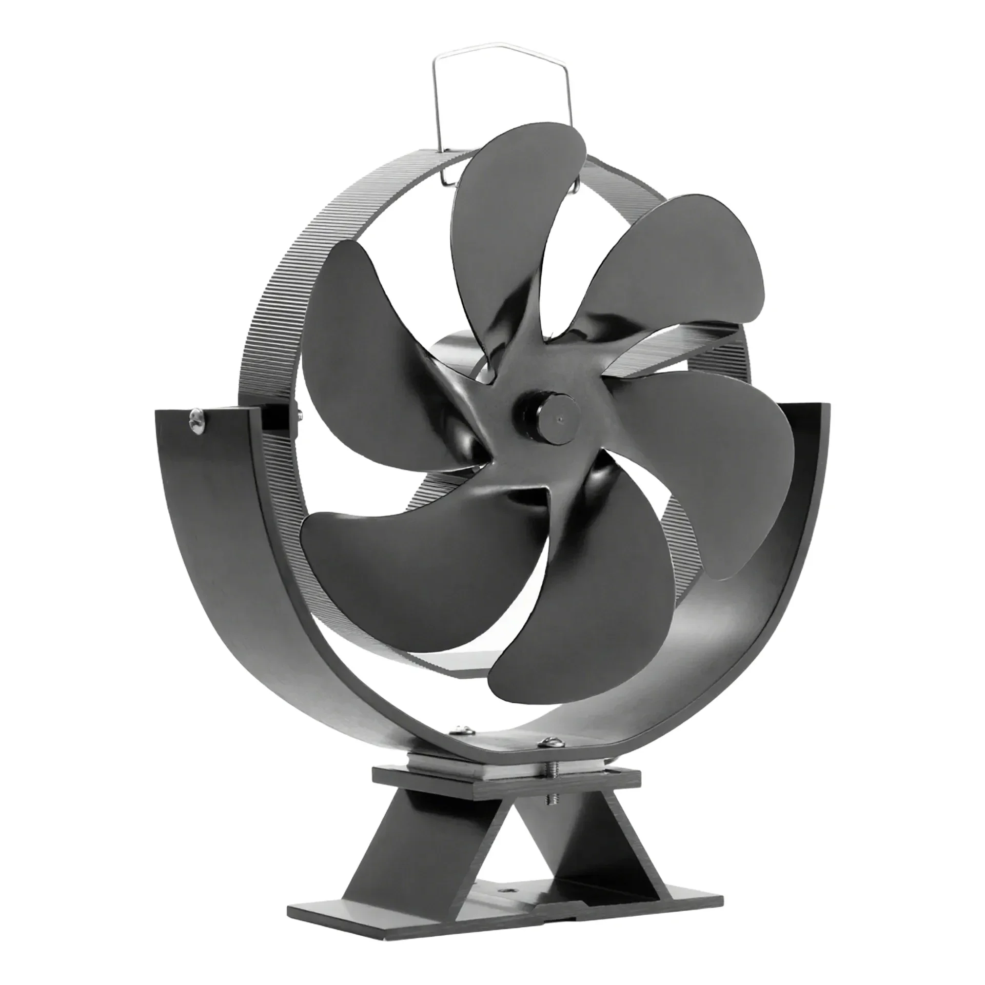 

Бесшумный регулируемый каминный вентилятор с металлической конструкцией и большими лопастями для энергоэффективного распределения тепла