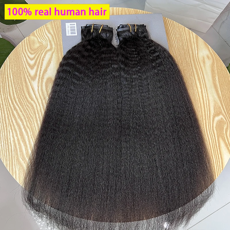 الخام غير المجهزة غريب مستقيم كليب في شعر مستعار بشري 100% مشبك شعر الإنسان في الشعر التمديد 100 جرام 7 قطعة/المجموعة كامل الرأس