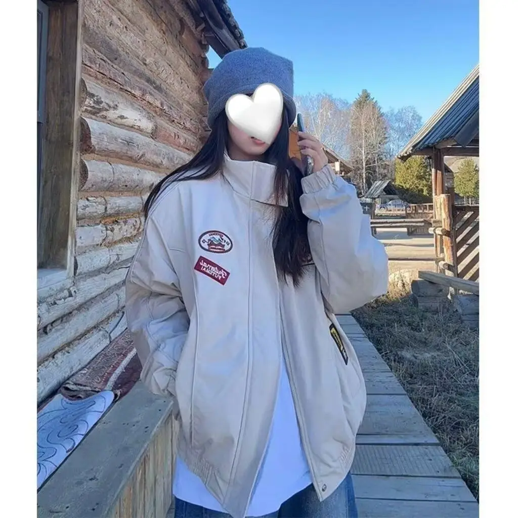 

Loose Fit Men's Jaet Hip Hop Street Sle Hong Kong Faion Spring Autumn Outerwear Casual Harajuku Korean Trend Coat