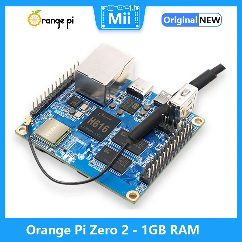 Orange Pi Zero 2 1 ГБ Allwinner H616 Плата разработки с открытым исходным кодом, Bluetooth + Wi-Fi Один мини-ПК-планшет, Linux OS