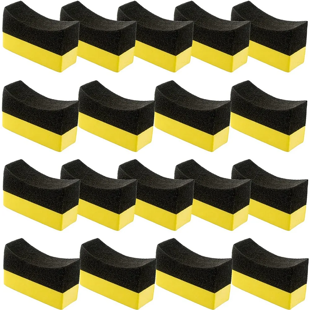 Compatible 18Pack Tire Dressing Applicator Pads Tire Shine Applicator Dressing Pad Polishing Sponge for Car Glass Painted Steel