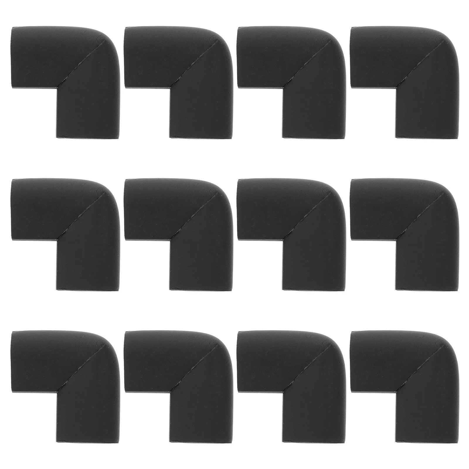 

TEHAUX 12 Pack Black Foam Corner Protectors for Furniture U Shape Bumpers Safety Photo Frame Guard