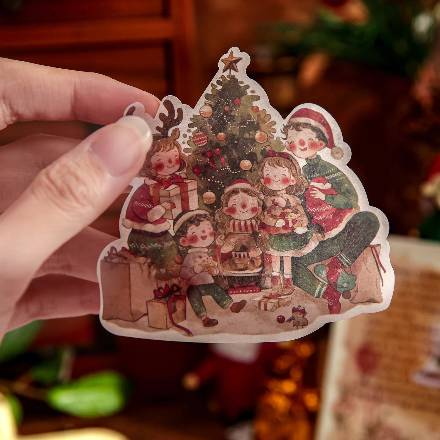 Mr. Paper 2Style 20Sheets/Book Merry Christmas Sticker Book For DIY Notebook Photo Frame Thermos Cup Decoration