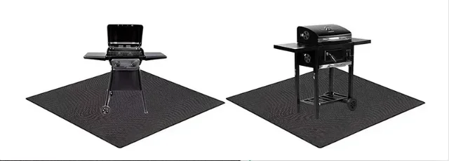 3-Layer Silicone Heat Barrier Mat Floor Pad Coated Fiberglass Cloth Uncoated Fiberglass Cloth Grill Mat 11/24/30/36/48 Inch