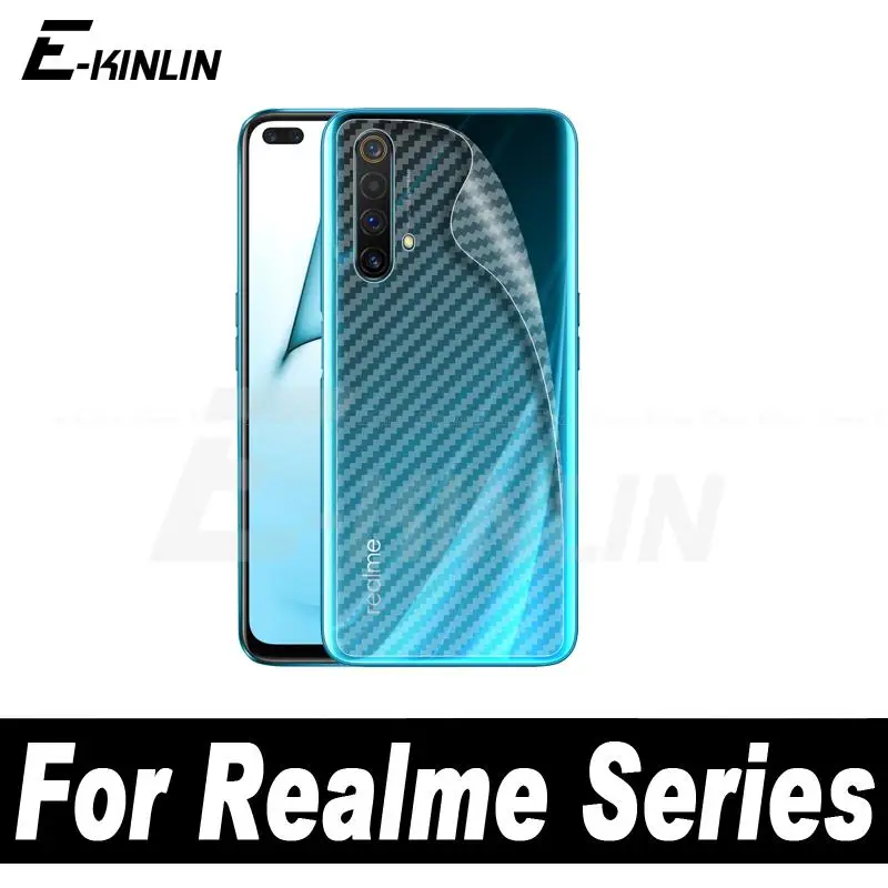 5pcs/lot Soft 3D Carbon Fiber Back Cover Film For Realme 9i 9 8i 8 7i 7 6i 6 5 Pro Plus 6S 8s Rear Screen Protector Not Glass