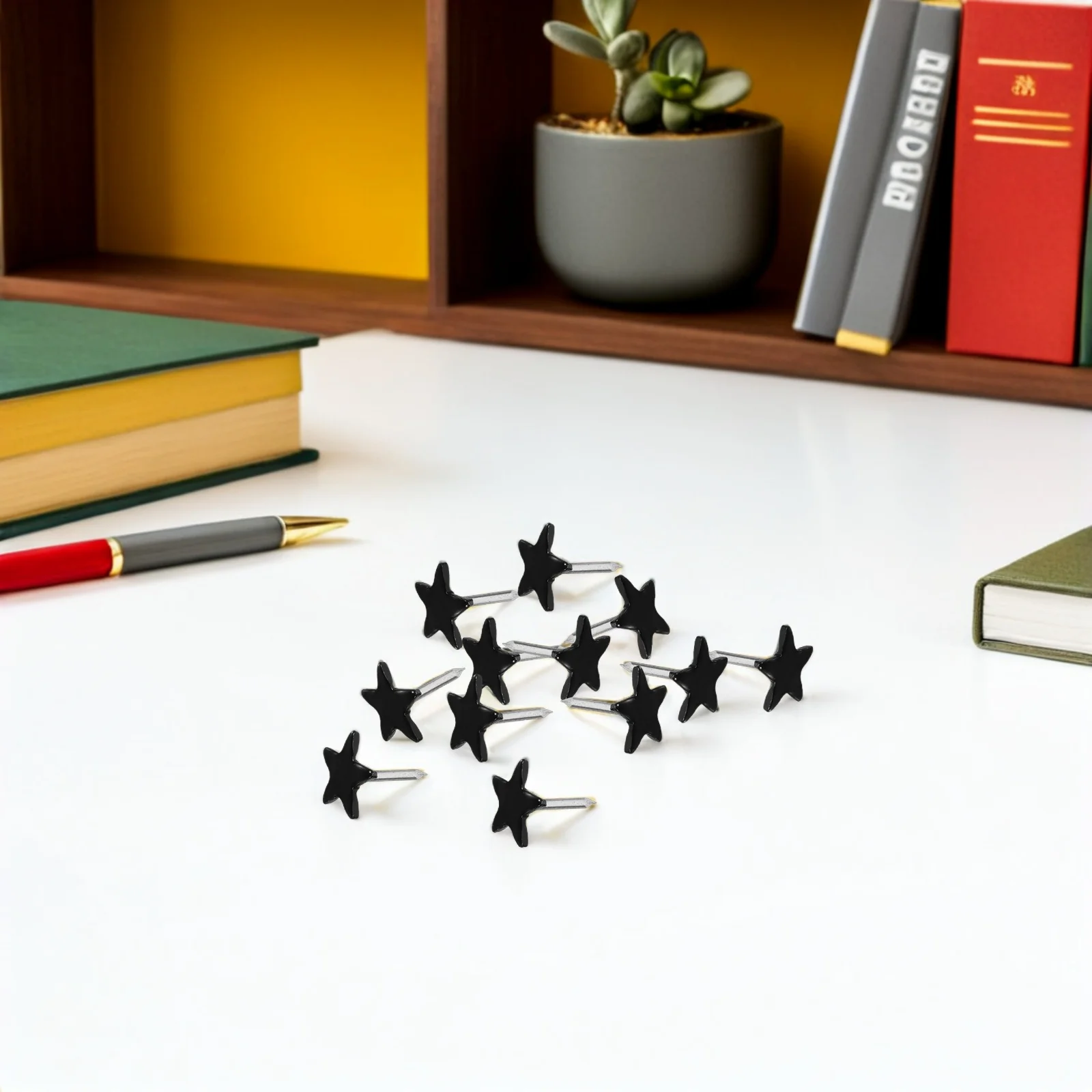 100 Stuks Stervorm Duim Kopspijkers Metalen Platte Kop Decoratieve Push Pins voor Kurk Boord Bulletin Kaart Fotowand Kantoor thuis School