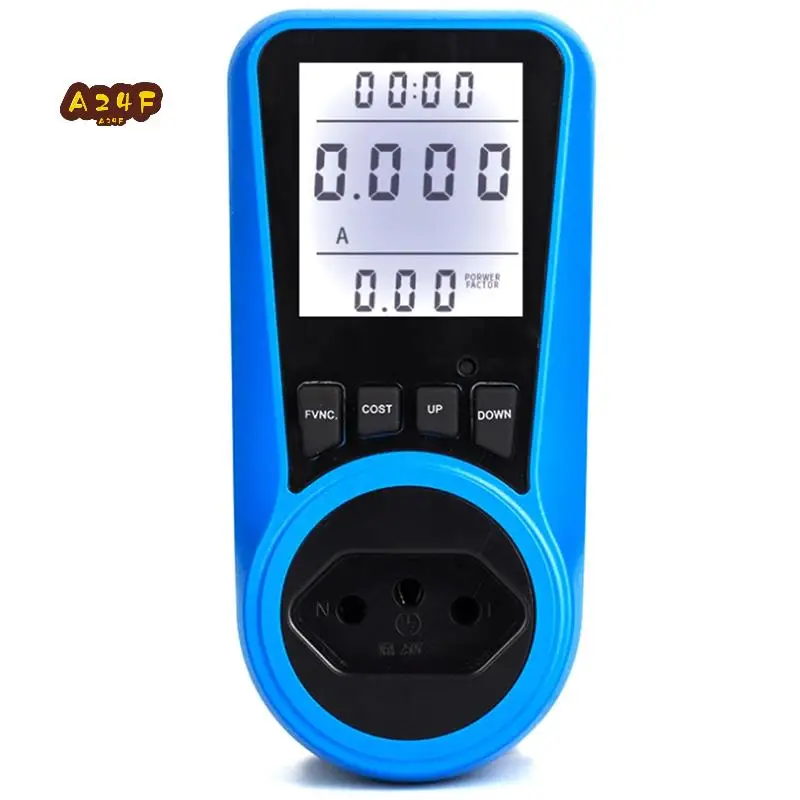 

A24F-Socket Digital Current Meter Voltmeter Time Watt Power Energy Tester Wattmeter - EU Plug