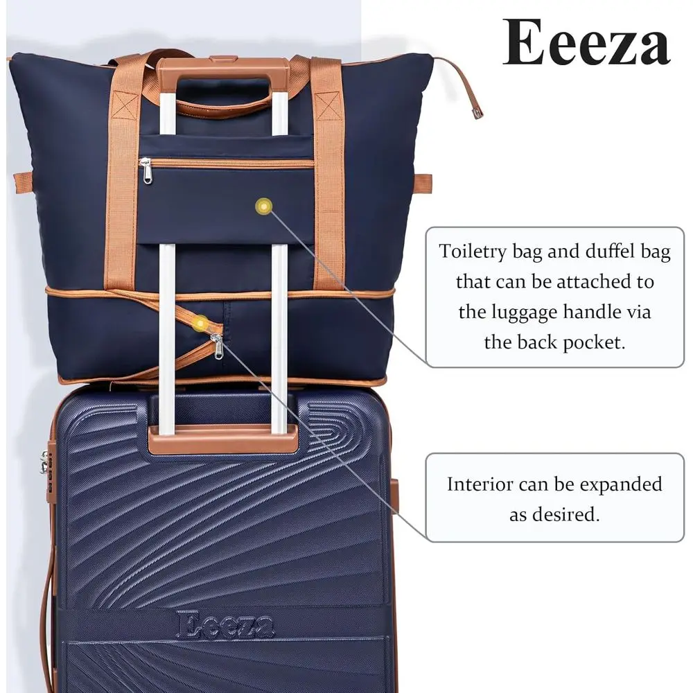 Travel Luggage Set: 3-Piece Spinner Suitcases with TSA Locks, ABS Hard Shell, 20/24/28 Inches