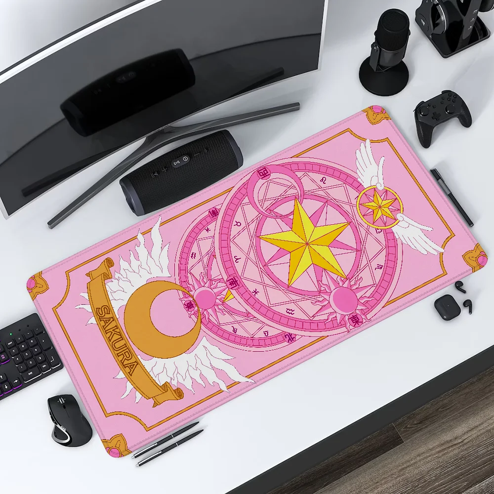 Aesthetic Mouse Pad Sakura Cherry Anime Gamer Keyboard Office Accessories Pink Desk Mat Mousepad Gaming Mats Mause Carpet Speed