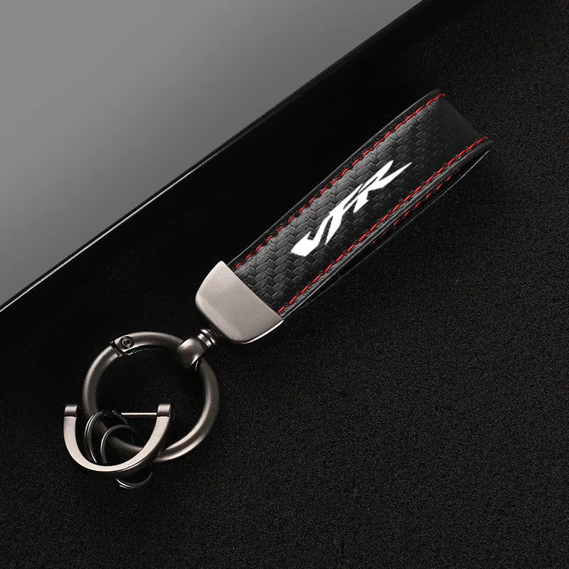 High-Grade Carbon Fiber Motorcycle Keychain Holder Keyring for HONDA VFR 750 800 1200 Models Accessories