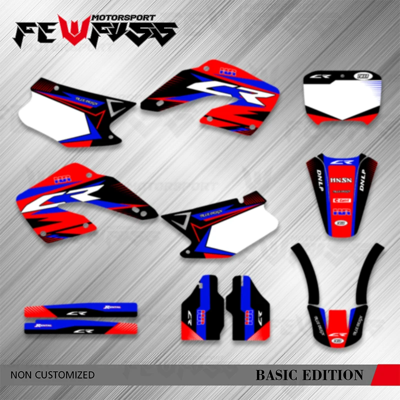 

Fewfuss для Honda CR125 CR250 CR125 CR250, полный комплект мотоциклетных фоновых наклеек, наборы наклеек, номер, имя на заказ
