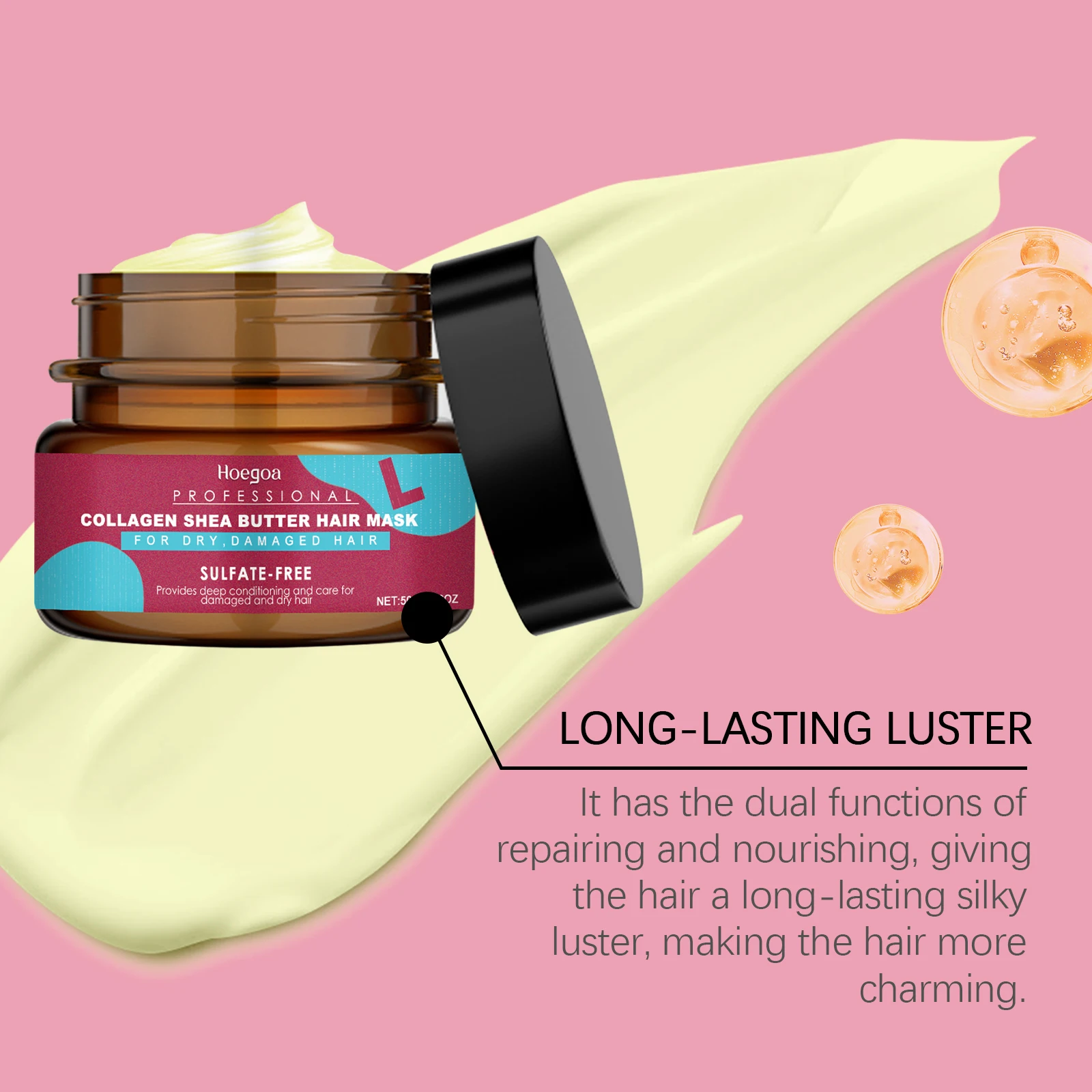 Hair Mask For Dry Damaged Hair Deep Frizz Repair Nourishing Smoothing Hair Care Pure Plant Keep Soft Silky Shiny Healthy Hair