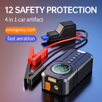 Multi-Function 4 In 1 Car Jump Starter Air Pump Air Compressor Power Bank 10KmAh Car Battery Starter Starting Auto Tyre Inflator