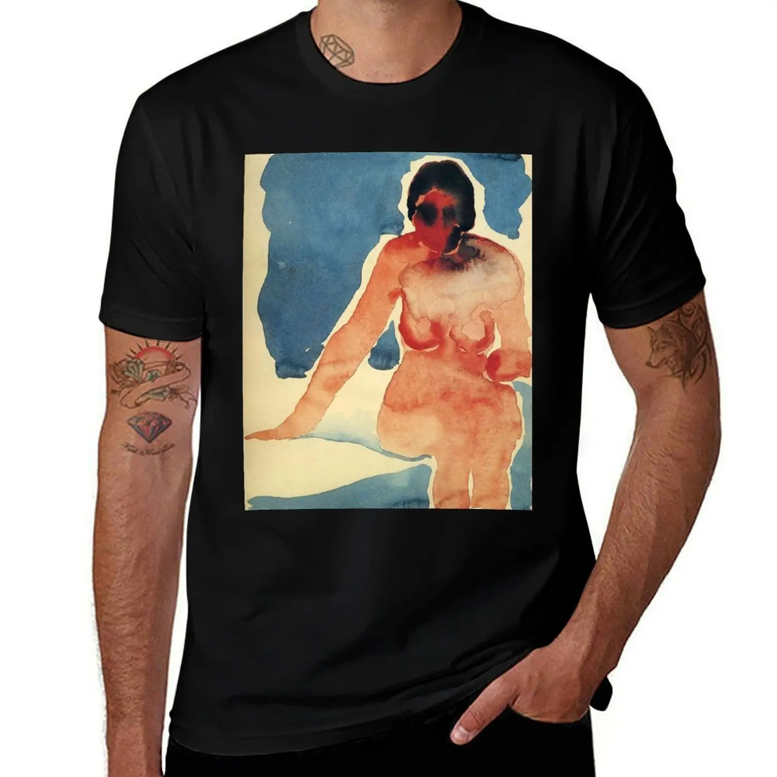 

Georgia O'Keeffe Seated-Nude T-Shirt funny meme t-shirts blue lock funny costumes man clothes oversized t shirts for men
