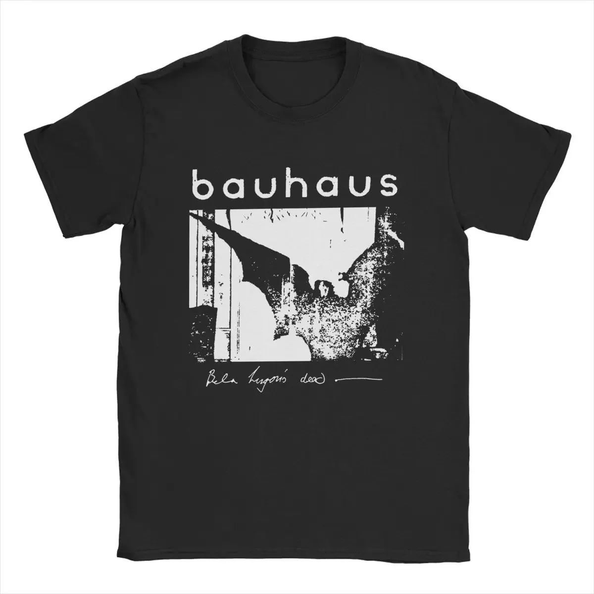 Camiseta de morcego Bauhaus masculina asa Bela Lugosis morta, incrível roupa de algodão, camiseta gola redonda, tops de manga curta, verão 2022