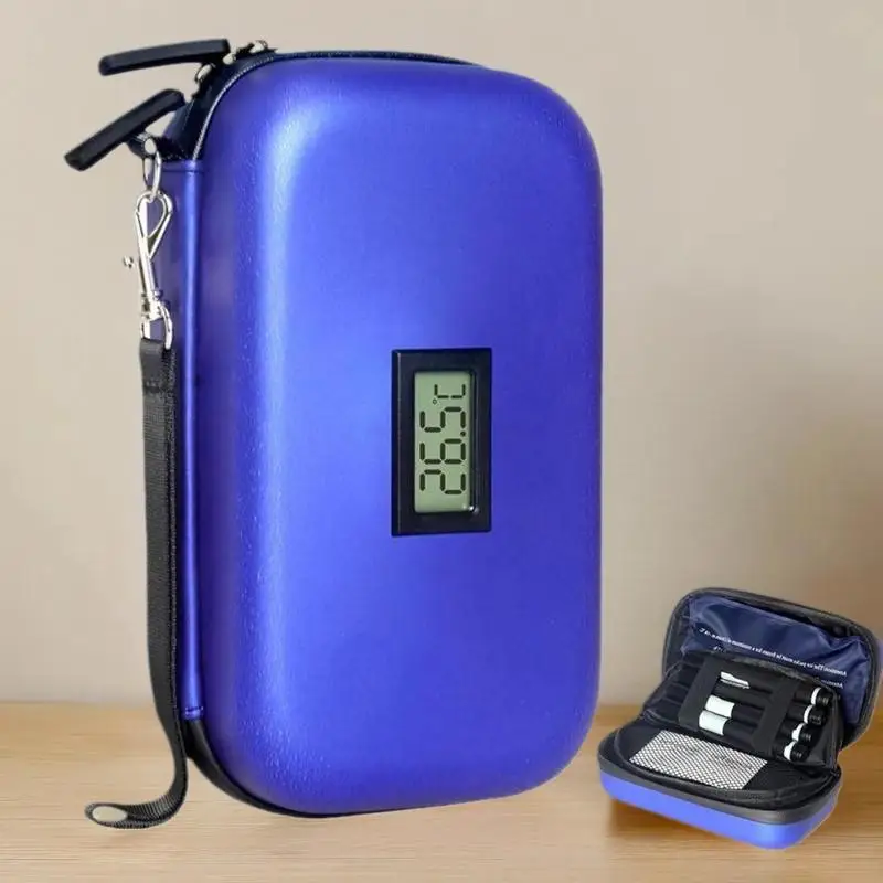 Reusable Insulin Cooler Travel Case With Display Medicine Organizer Bag Waterproof Insulin Cooling Bag For Diabetics