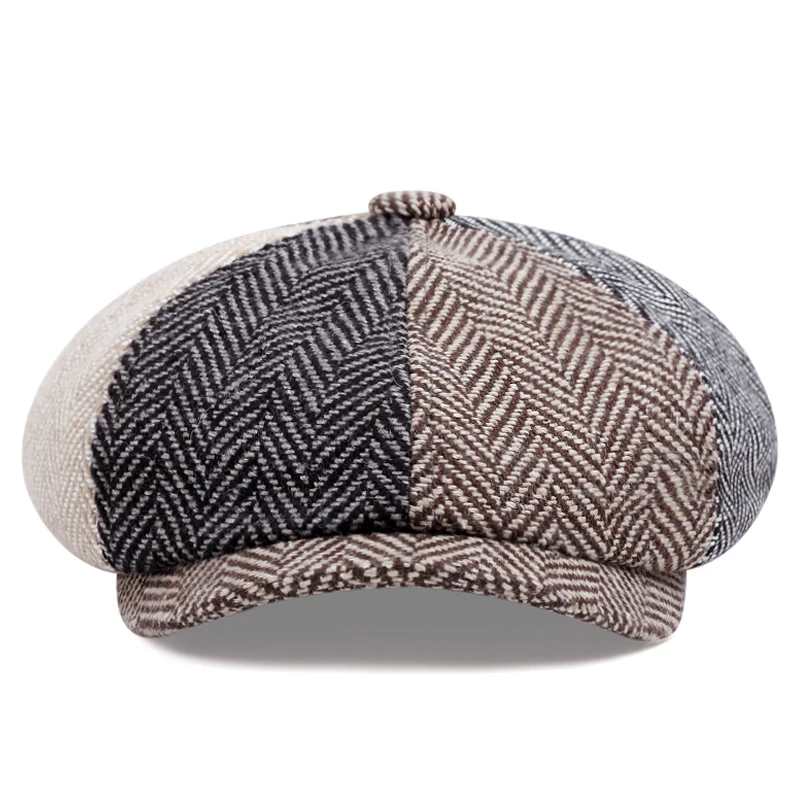 2023 new men\'s autumn winter warm newsboy hat Ivy driving hat