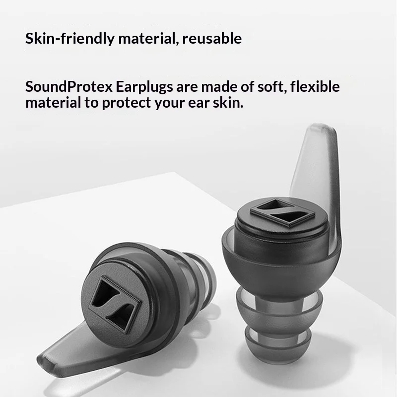 SENNHEISER SoundProtex HiFi Hearing Protection Earplugs Balanced Noise Reduction Reusable Concert Ear Plugs Musician Earplugs