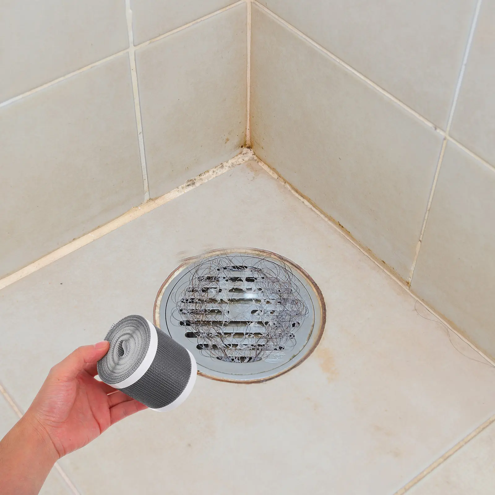 

Одноразовый рулонный фильтр-наклейка для слива в душе, ванной и на кухне, с возможностью обрезки, для защиты от волос и загрязнений