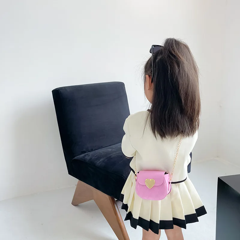 New Children Bag Cute Girl Princess Bags Fashionable One Shoulder Crossbody Cute Decorative Bags Mini Square Bag Mochila Niña