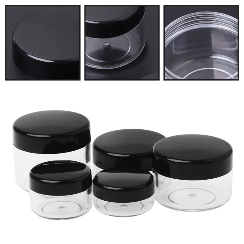 Botol Sampel Mini Kotak Penyimpanan Mini Portabel Toples Makeup Plastik untuk Wadah