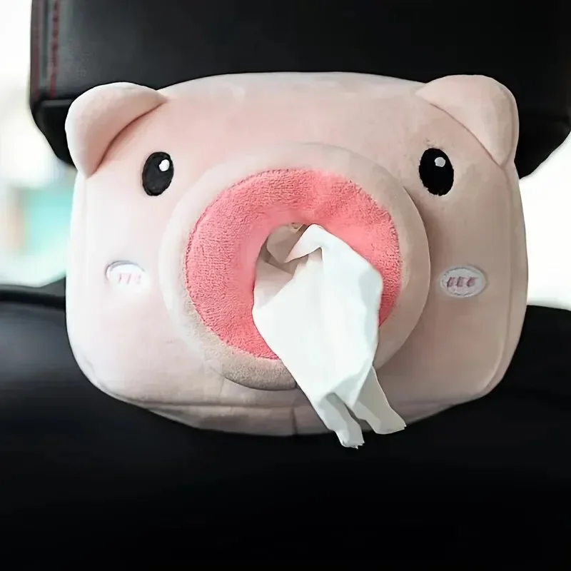 Cartoon Animals Car Paper Boxes Car Tissue Box Car Inner Armrest Box Sun Visor Pumping Box Cute Creative Tissue Boxes Accessory