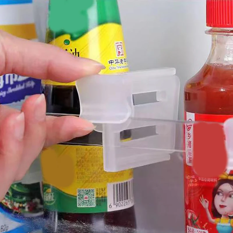 Tablero de partición de almacenamiento para refrigerador, estante de plástico, Clip divisor de separación, férula, puerta lateral de nevera, organizador de almacenamiento de alimentos, 5 uds.