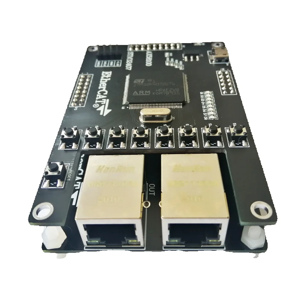 

AX58100 Slave Station AX58100 Development Board EtherCAT Slave Station 16IO CIA402 SMT32407 STM32F407ZGT6+AX58100