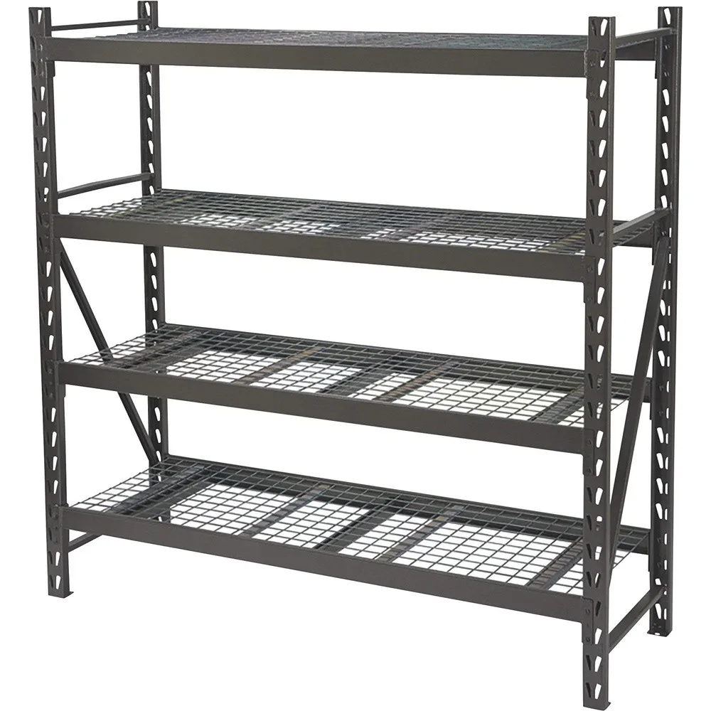 4 Tier Industrial Steel Shelving Unit 8 000 Pound Load Capacity Garage Storage Rack 77