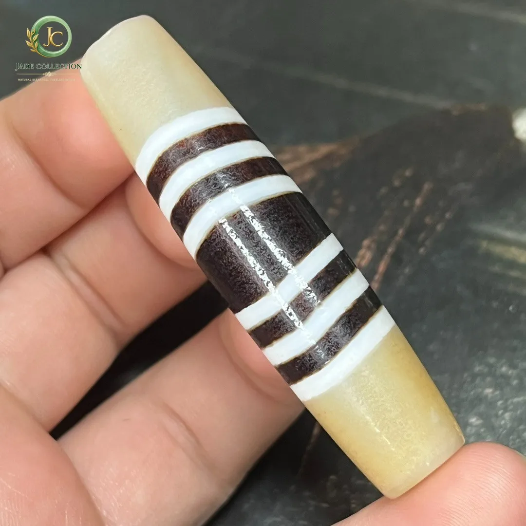 Power Tibetan Old Agate Old dZi *6 Lines* Bead Amulet Bead 57mm Z0407