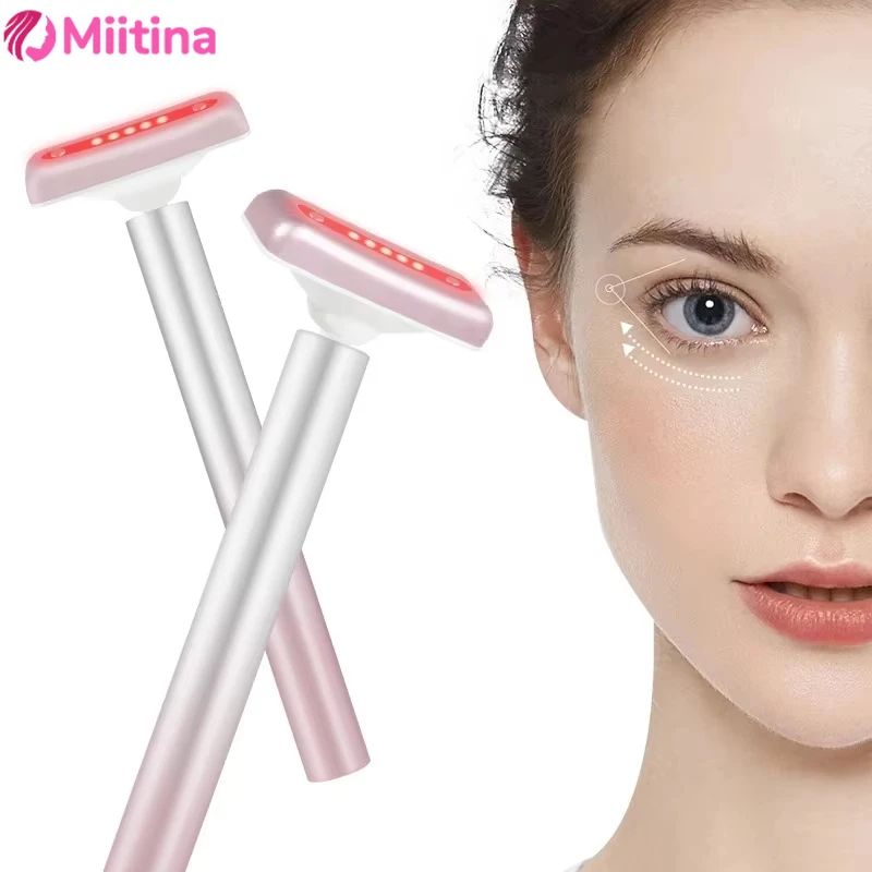 EMS Eye Wand Gesichtsmassagegerät Mikrostrom Red Light Facial Fade Eye Line Magic Dark Circle Wand Therapie Infrarot Beauty Device