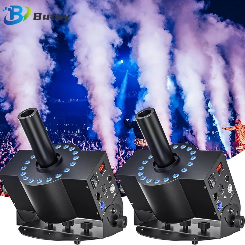 

2PCS/SET DMX CO2 Blaster Jet Air Column 300W CO2 Cannon with RGB LED Stage Effects Machine for DJ Wedding Party 300W Jet Machine