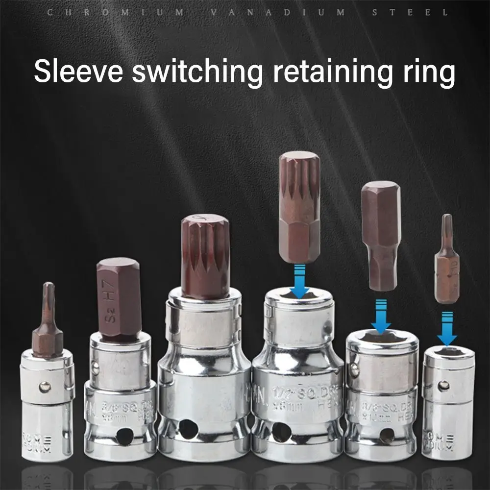 Adaptador de soquete de catraca universal durável 1/4 3/8 1/2 mão também soquete hex bit adaptador conversor de soquete de impacto broca elétrica