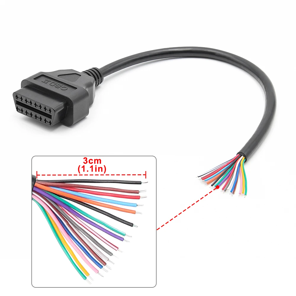 OBD2 كابل تمديد السيارات ، كامل 16Pin ، ذكور وإناث ، ديي ، أداة تشخيص السيارات السيارات ، الماسح الضوئي ، موصل OBD 2
