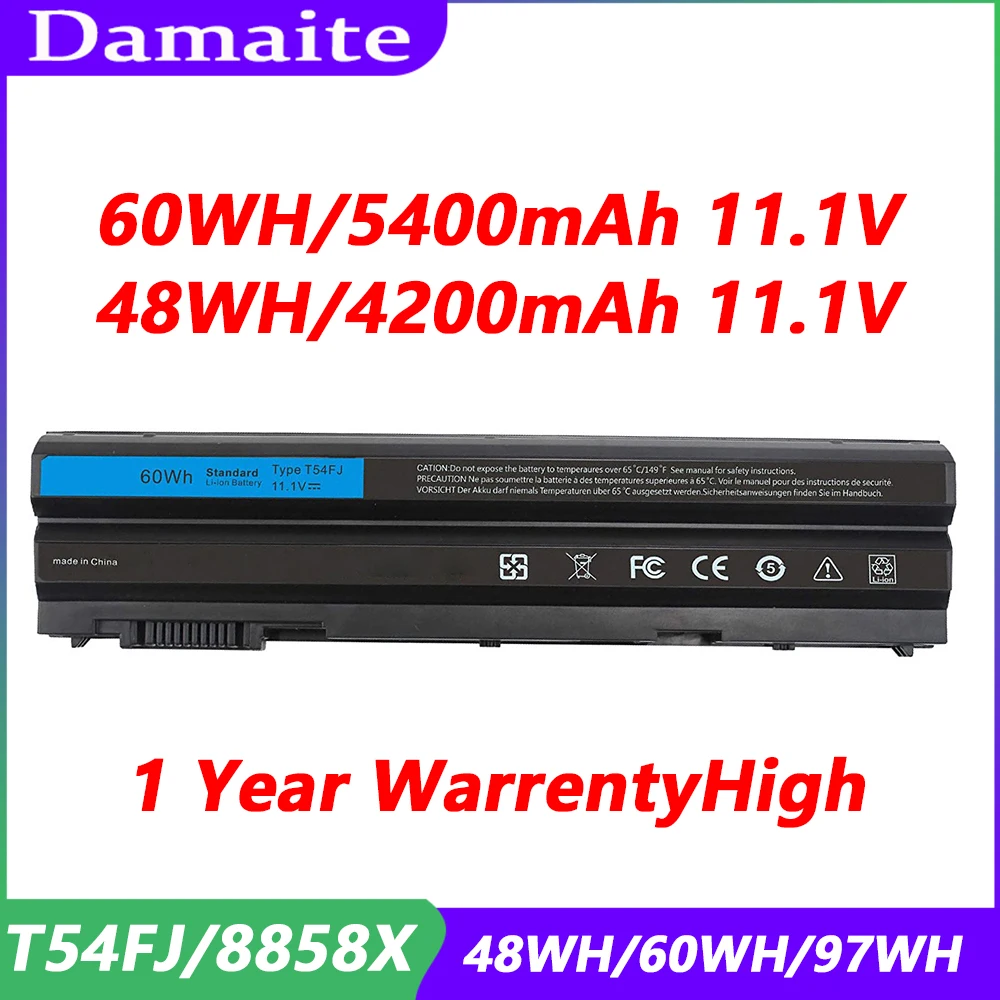 Imagem -01 - Novas Baterias do Portátil 11.1v para Dell E5420 E5430 E6120 E5520 M5y0x E5530 E6420 E6420 E6430 E6520 8858x3560 T54f3 T54fj 8p3yx novas baterias do portatil 111v para dell e5420 e5430 e6120 e5520 m5y0x e5530 e6420 e6420 e6430 e6520 8858x3560 t54f3 t54fj 8p3yx 01