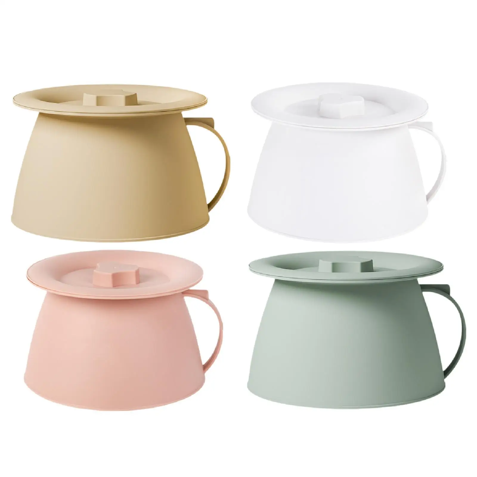 

Home Spittoon Toilet Urinal Pot Comfortable Handle Portable Toilet with Lid Bedpan Multiuse for Home Female Male Children