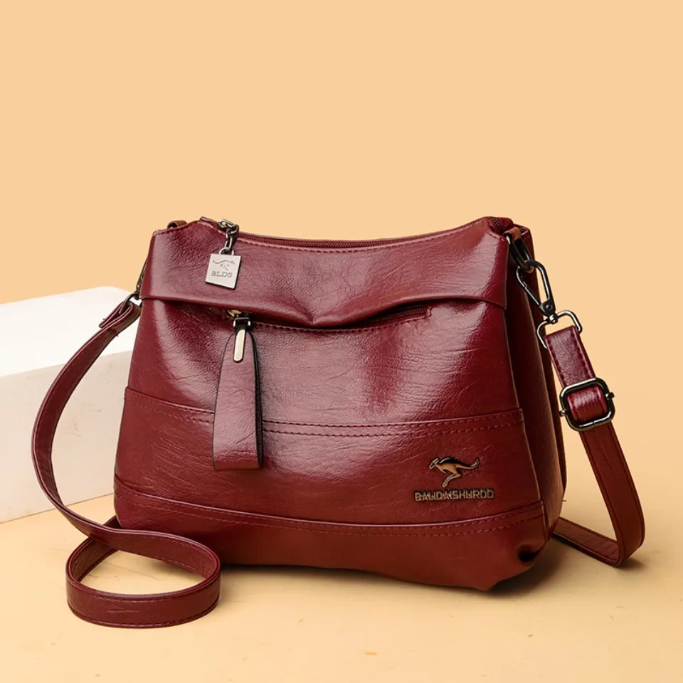 

Fashionable Women's Faux Leather Shoulder Bag Handbags Purse for Ladies Girls Daily Use Shopping Office 3 Layers Bags Wallet