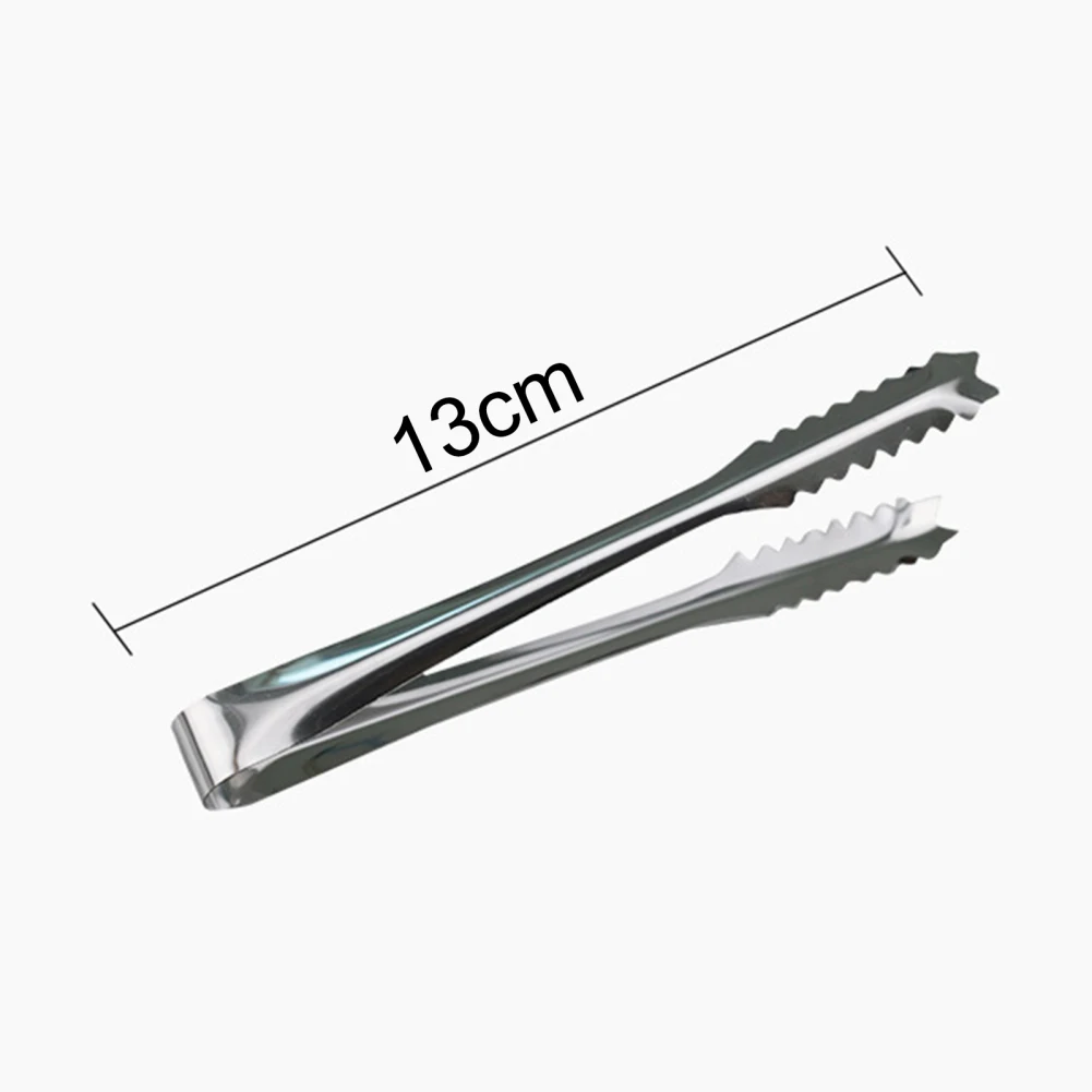 6 Inch Stainless Steel Ice Tongs Multi-used Food Clips Fornice Cube Sugar Biscuits Bread Pasty Baking Home Kitchen Accessories