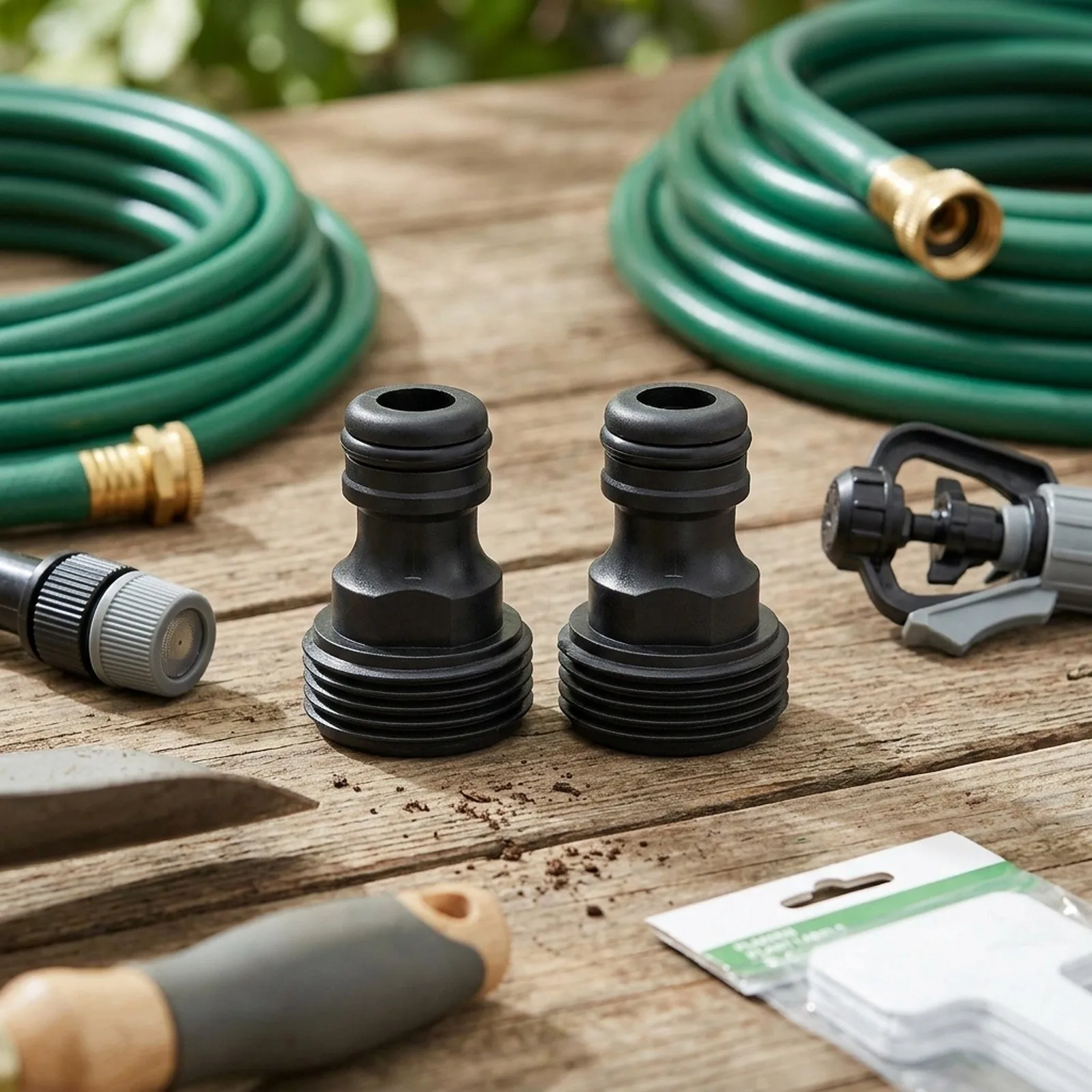 Plastic Threaded Nipple Connector For 2 Pack for Drip Irrigation Systems Designed for Outdoor Use with Secure O Ring Seal