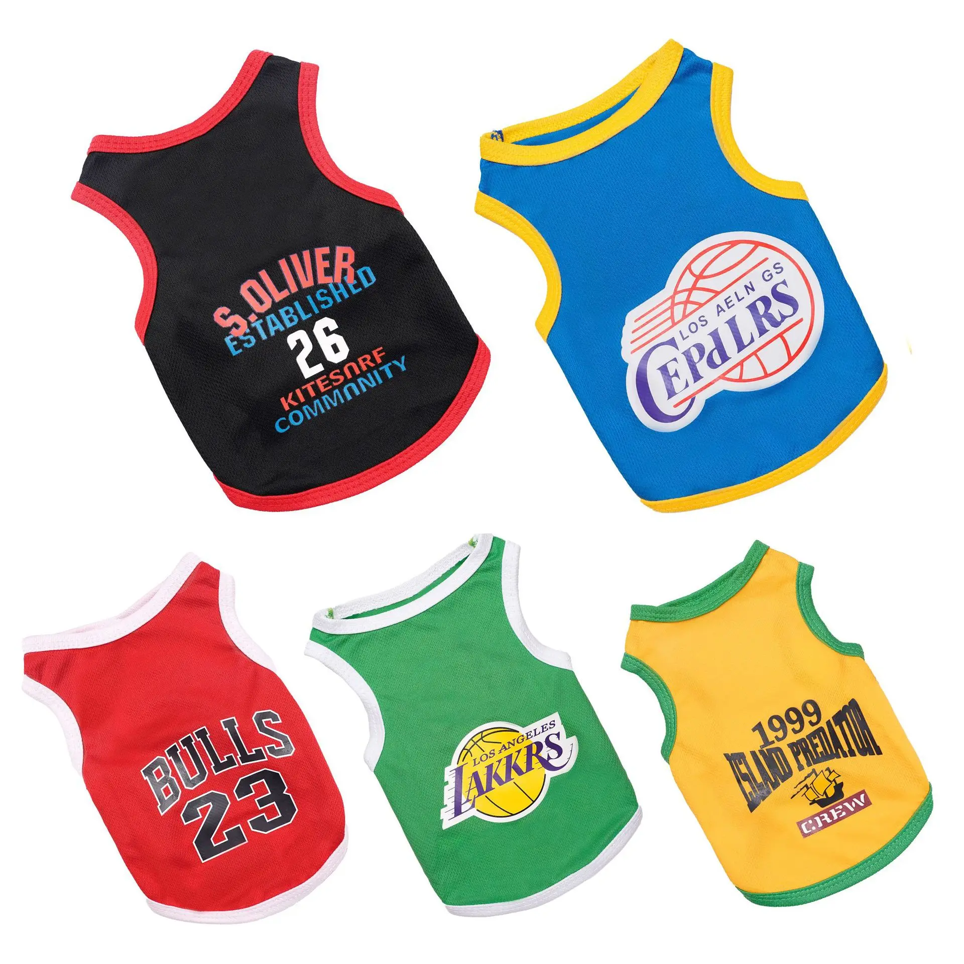 Summer New Pet Basketball Vest Quick-Drying Small and Medium-Sized Dogs Teddy than Panda Clothes