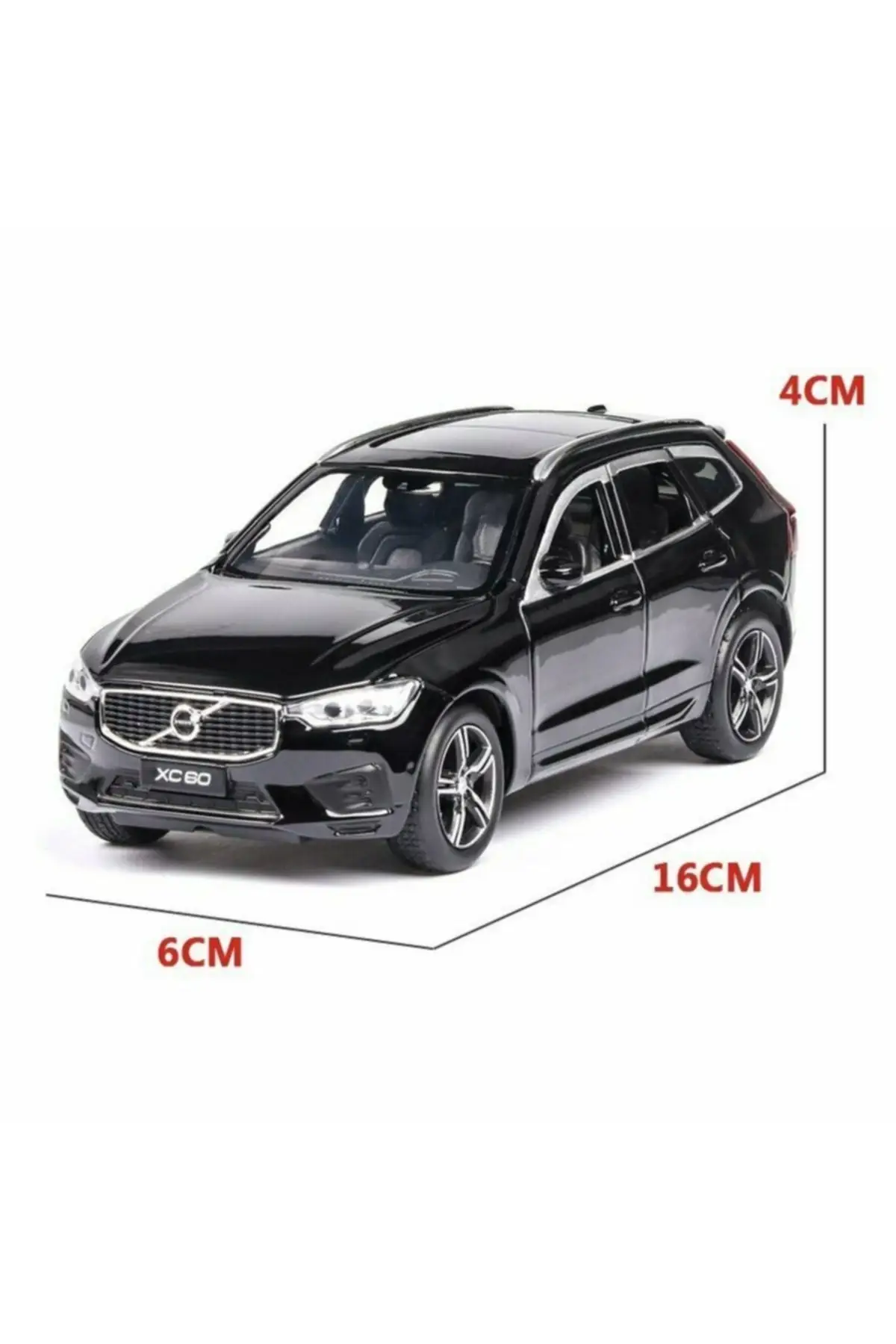 

Volvo Xc60 1/32 Scale Metal Diecast Model Car Collection and Toy Car Black Jeep