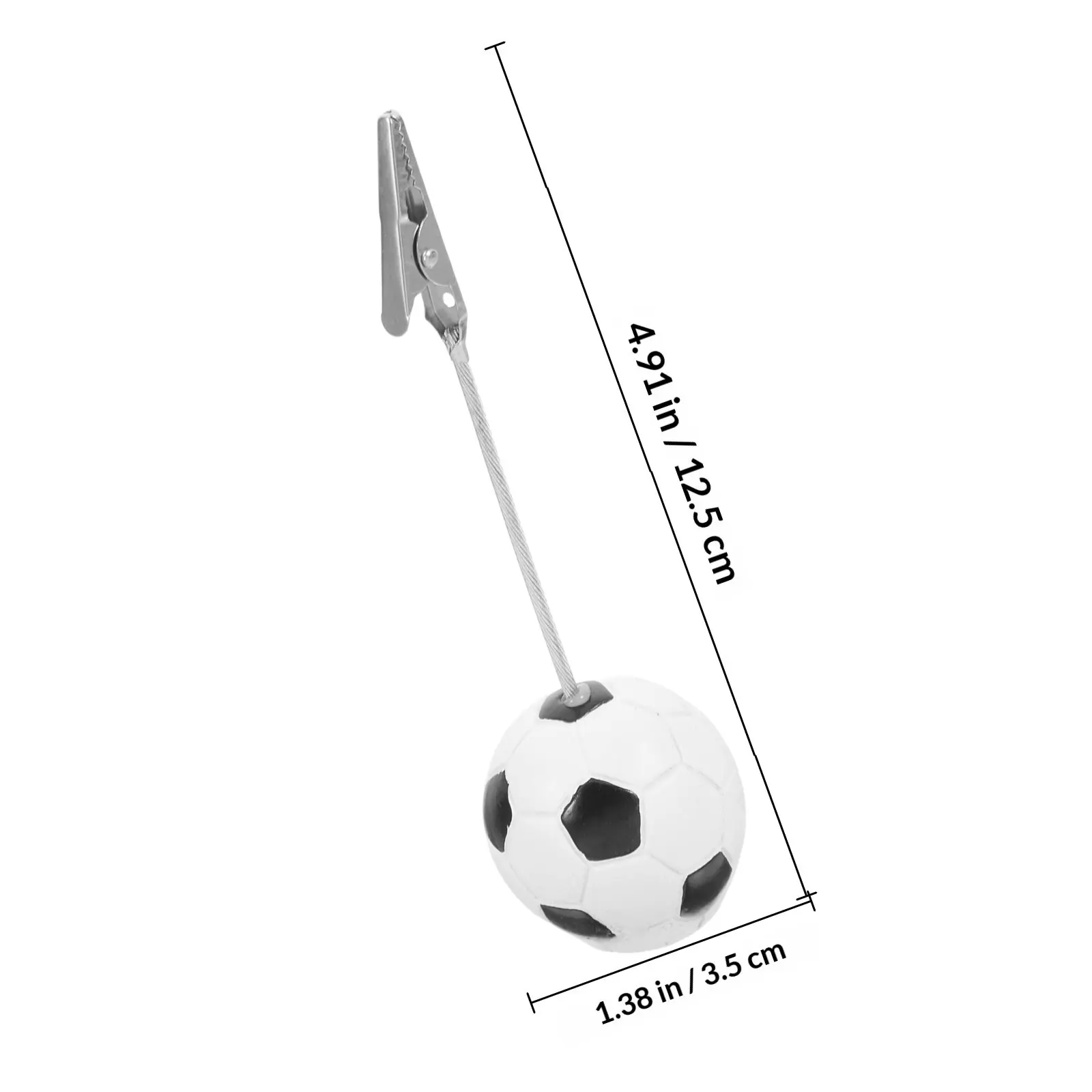 3Pcs Football Basketball Baseball Theme Memo Clips Holder Resin Ball Base Desk Organizer Photo Card Stand Table Number Display