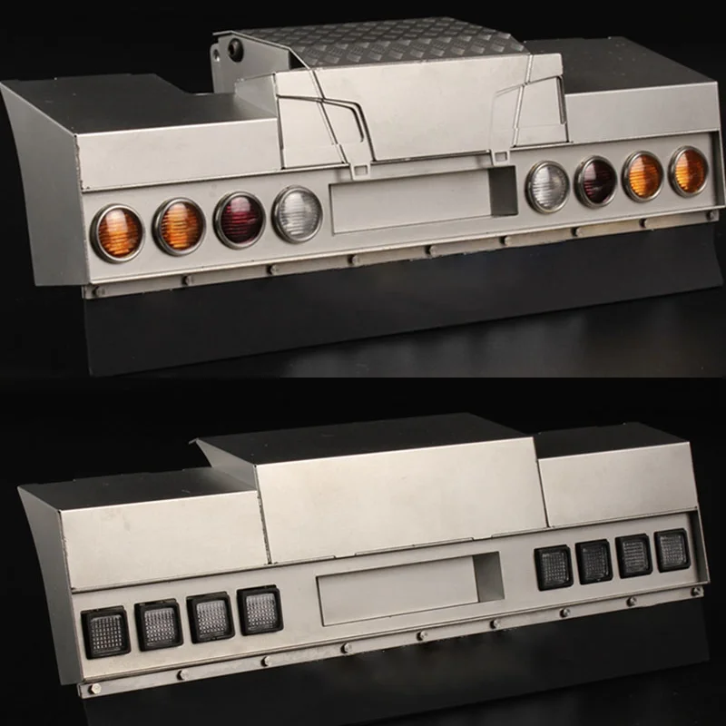 Metal Simulation 8 Round Light Tail Beam Upgrade Accessories for 1/14 Tamiya RC Truck SCANIA R730 R620 R470