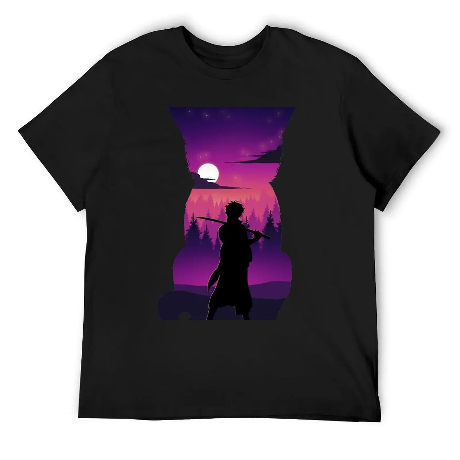 

Gintoki Silhouette T-Shirt anime shirt cotton man t-shirts funny shirt cotton shirts graphic mens workout shirts
