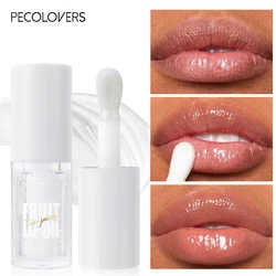 Glitter Plumping Lip Gloss Jelly Strawberry Moisturizer Fruit Lip Oil Transparent Fullness Lip Tint Gel Soft Tube Makeup LipCare