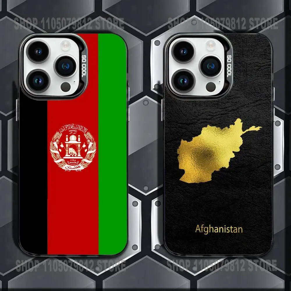 

Afghan Afghanistan Flag Phone Case For iPhone 16,15,14,13,12,11,Mini,Pro,E,MAX Black Candy Matte Shockproof Cover