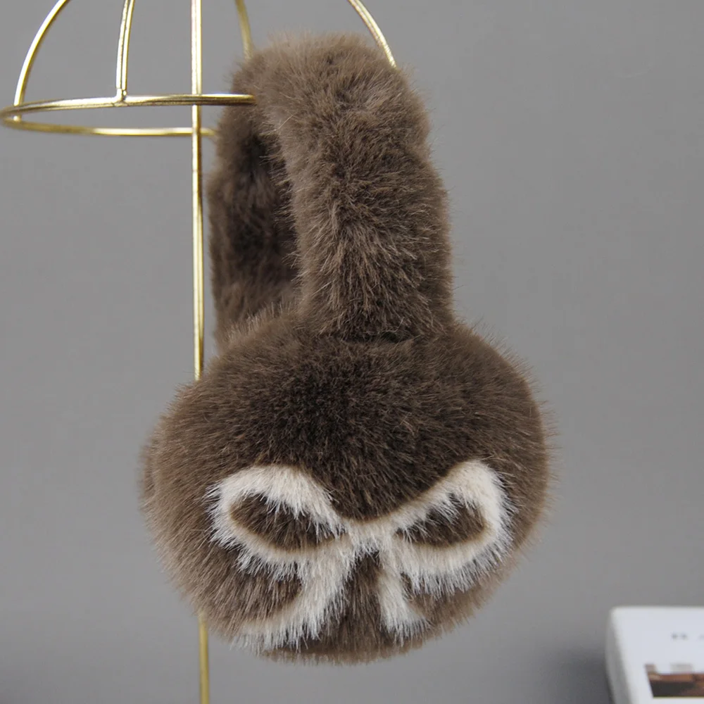 الشتاء في الهواء الطلق رائجة البيع وهمية فرو المنك غطاء للأذنين الفاخرة النساء الدفء وهمية فرو المنك غطاء للأذنين فتاة الشتاء حماية الأذن