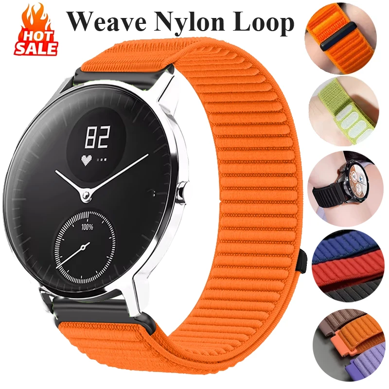 Bracelet de montre 18mm 20mm pour Nokia Withings STEEL HR 40MM/HR Sport 36mm Bracelet à boucle en Nylon pour Withings ScanWatch 42mm 38mm bande Bracelet de montre 18mm 20mm pour Nokia Withings STEEL HR 40MM/HR Sport 36mm Bracelet à boucle en Nylon pour Withings ScanWatch 42mm 38mm bande