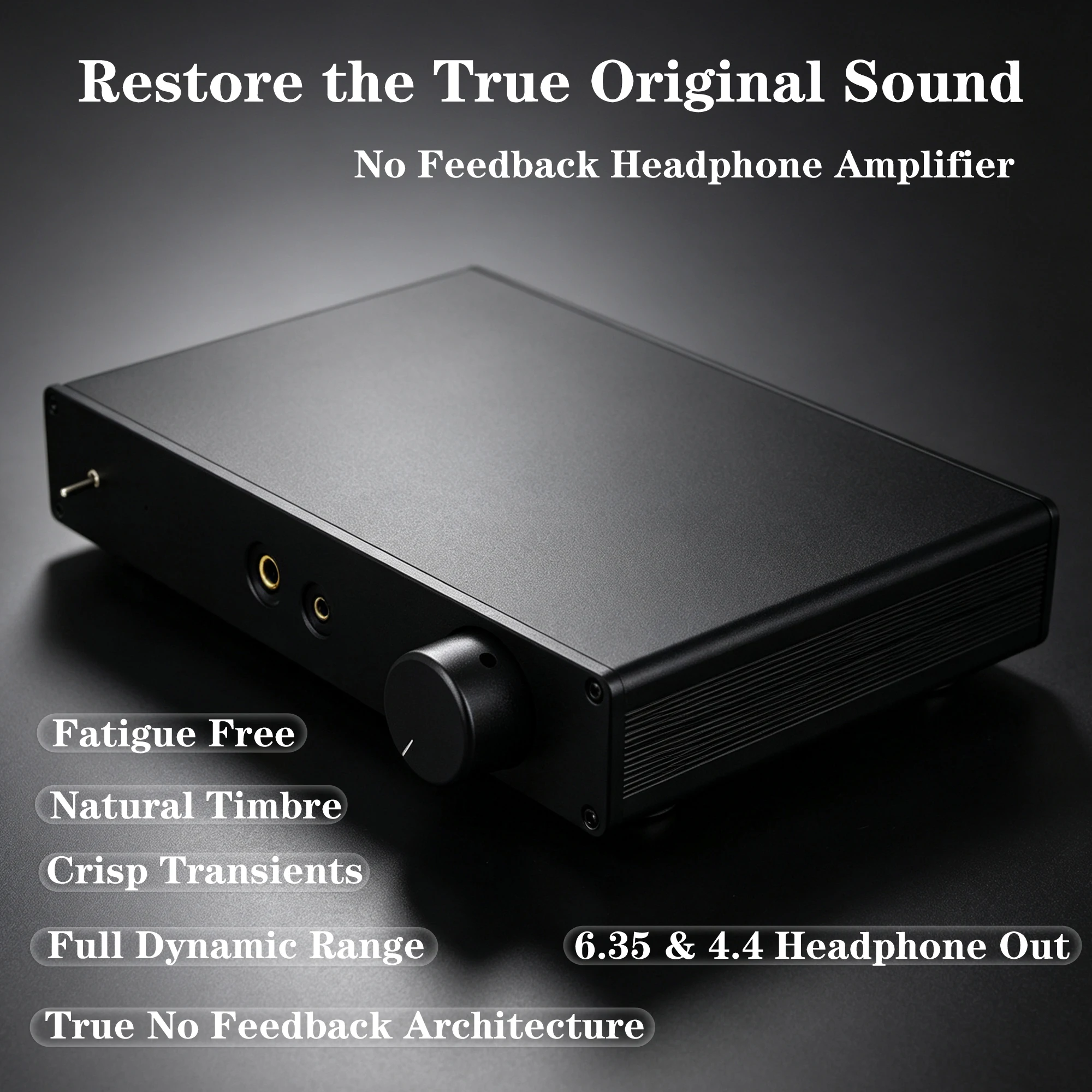 SMT-CK3 Voll diskreter Kopfhörerverstärker ohne Rückkopplung, Audiophiles Desktop-Hi-Fi-Audiogerät, natürliches Klangbild – Detail 7